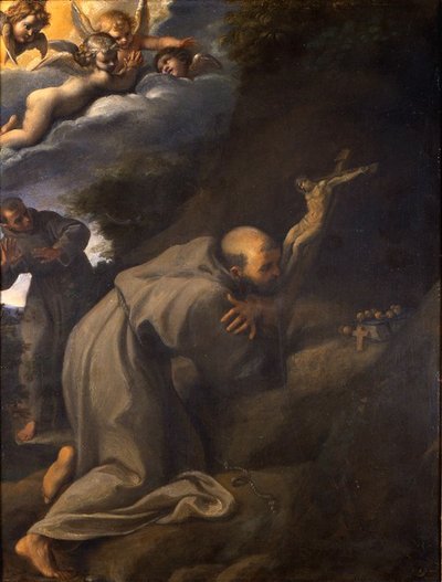 Saint Francis in Adoration of the Crucifix by Annibale Carracci